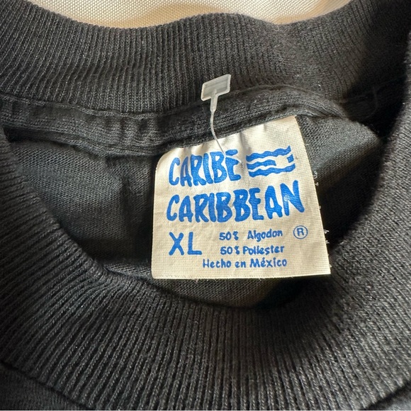 Black Cozumel Mexico Vintage Dolphin Whales Men’s Size: Xl Extra Large Caribbean - Picture 4 of 6